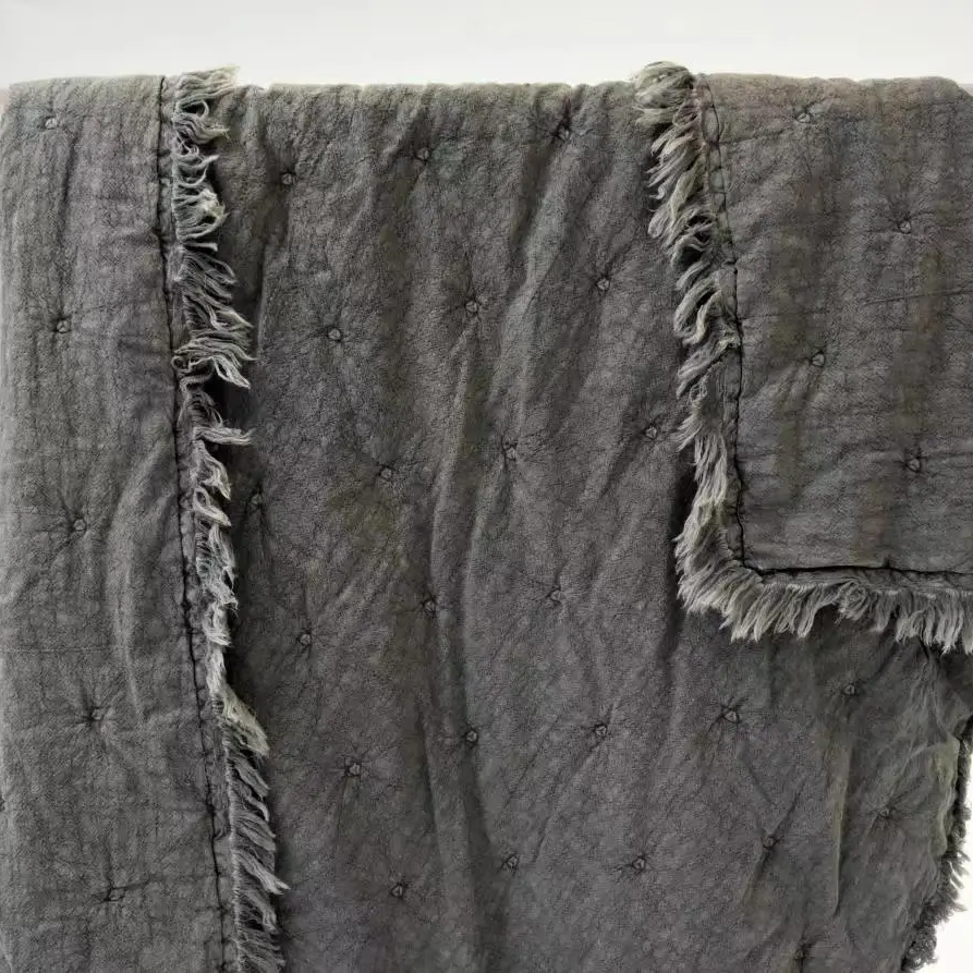 Cotton Quilting Stone Washed Chic Rustic Blanket 