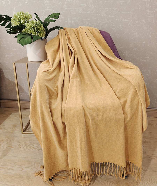 Chenille Knitted Throw