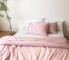 100% Long-Staple Brushed Cotton Pink Bowknot Duvet Cover Set