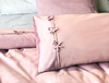 100% Long-Staple Brushed Cotton Pink Bowknot Duvet Cover Set