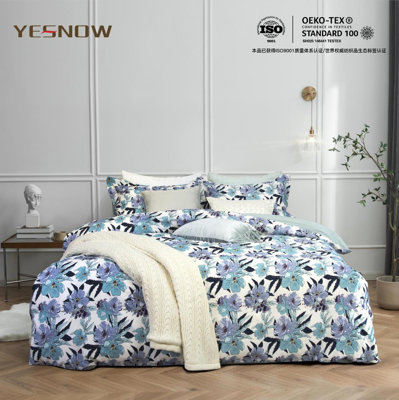 100% Cotton Flower Printed Duvet Cover Set