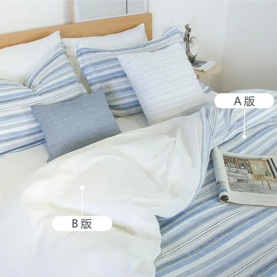 Cotton Wide Stripe Yarn Dyed Beddings Set