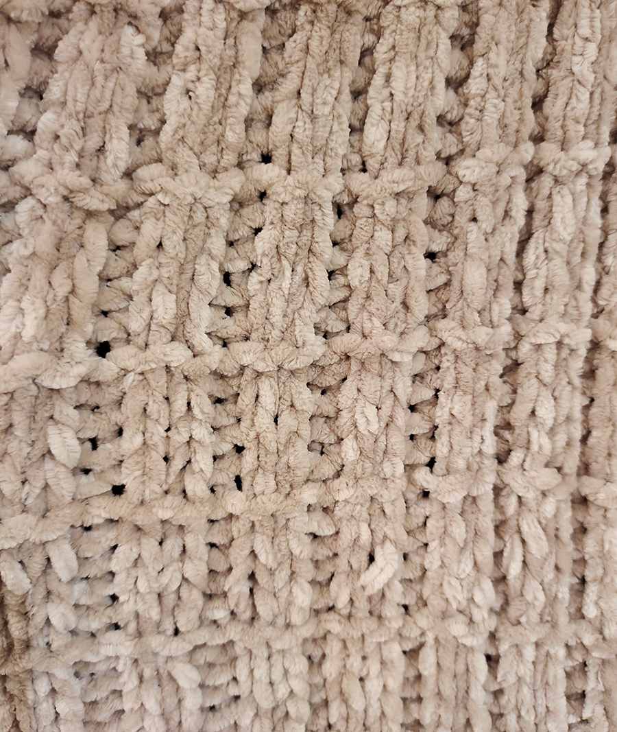 Custom Chenille Knitted Throw