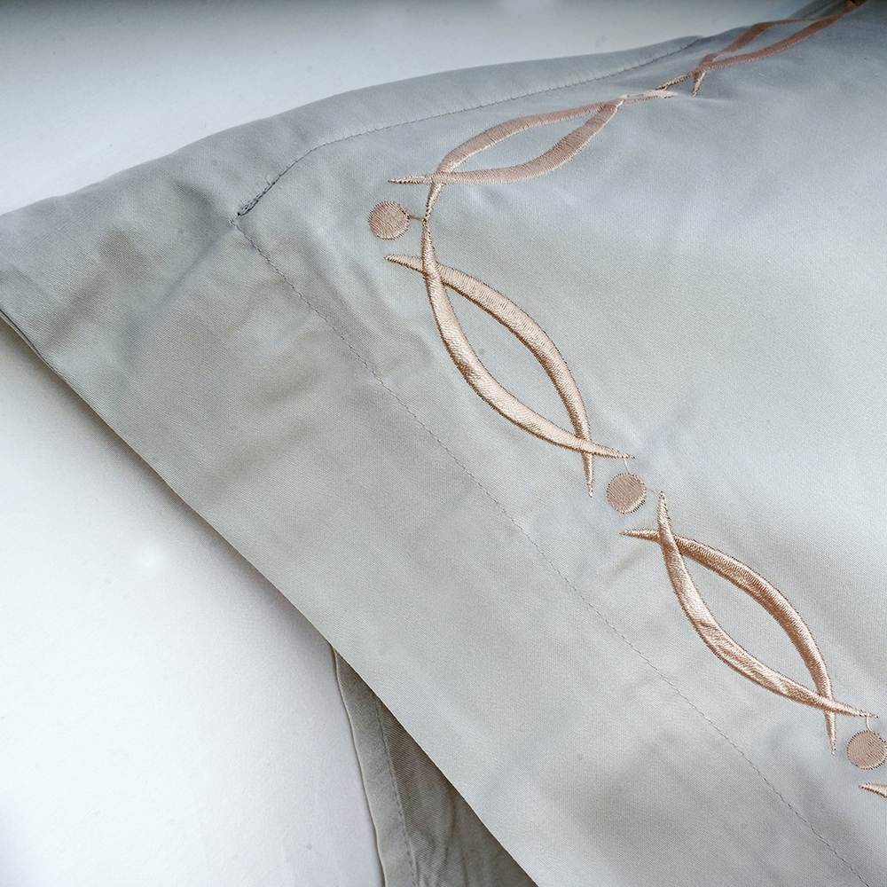 Bamboo Cotton Embroidery Duvet Cover Set