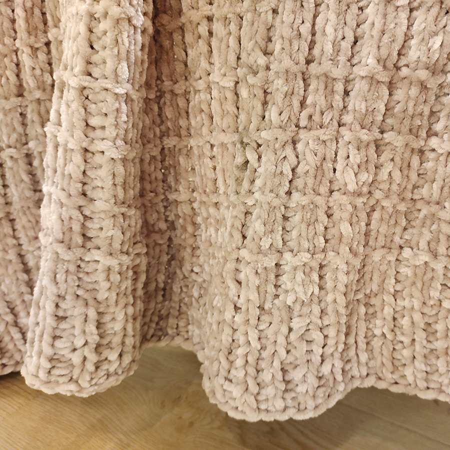 Custom Chenille Knitted Throw