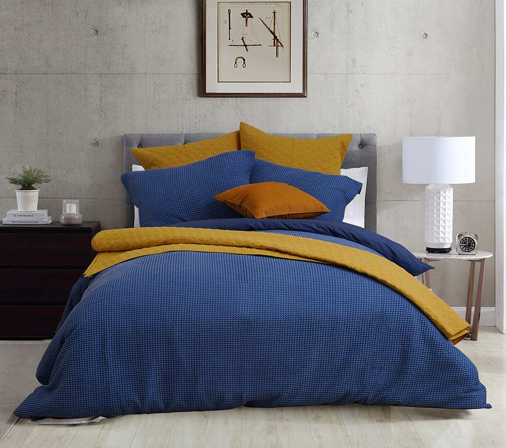 Washed Waffle Duvet Cover Set