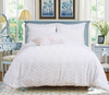 Cotton tufted chenille duvet cover set