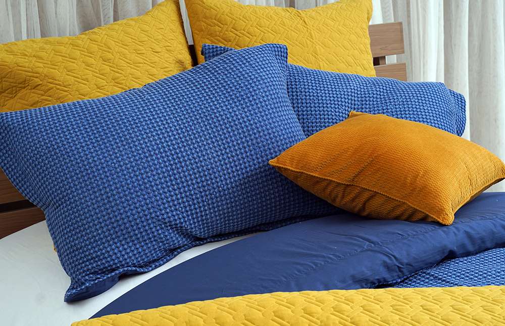 Washed Waffle Duvet Cover Set