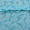 3-Piece Bedding Set 100% Cotton Plain Jacquard Bed Sheets Leaf Pattern Jacquard Quilt Cover Set